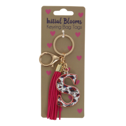 S keyring bag tag