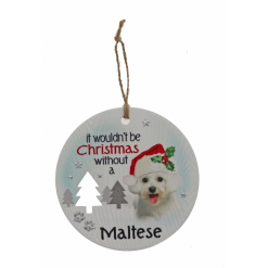 Maltese Xmas Plaque