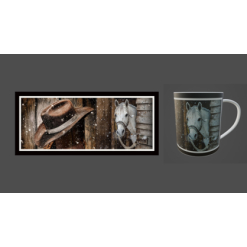 Horse and Boot/Hat Ceramic Mug 310ml