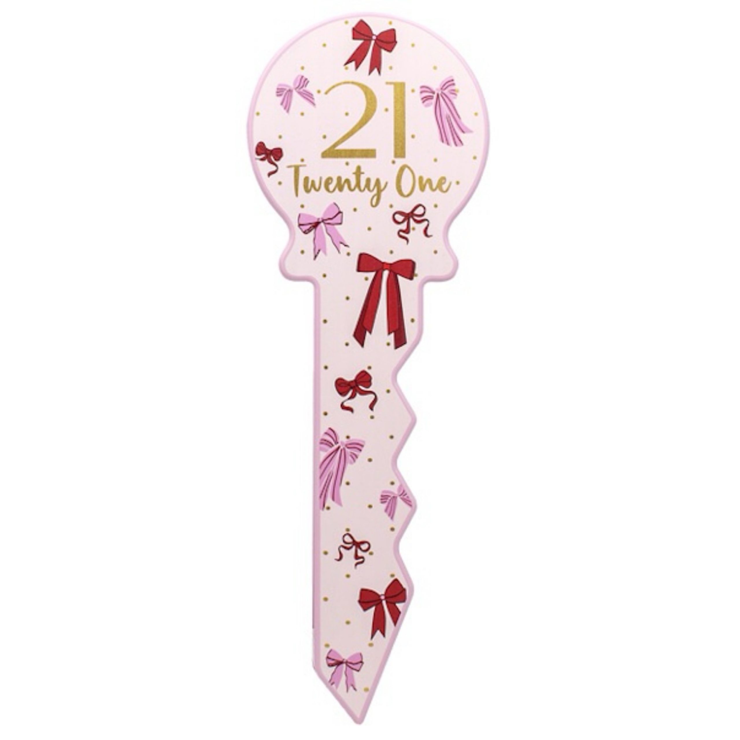 Small 21 Ribbons Birthday Key