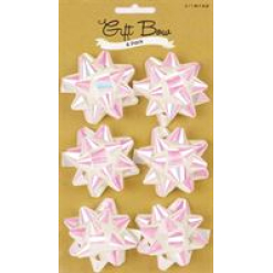 Bow 6 pk Mini Star Iridescent