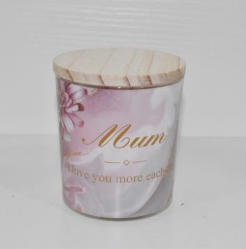 Scented Wishes Candle in Glass Jar - Blooming Elegance Mum