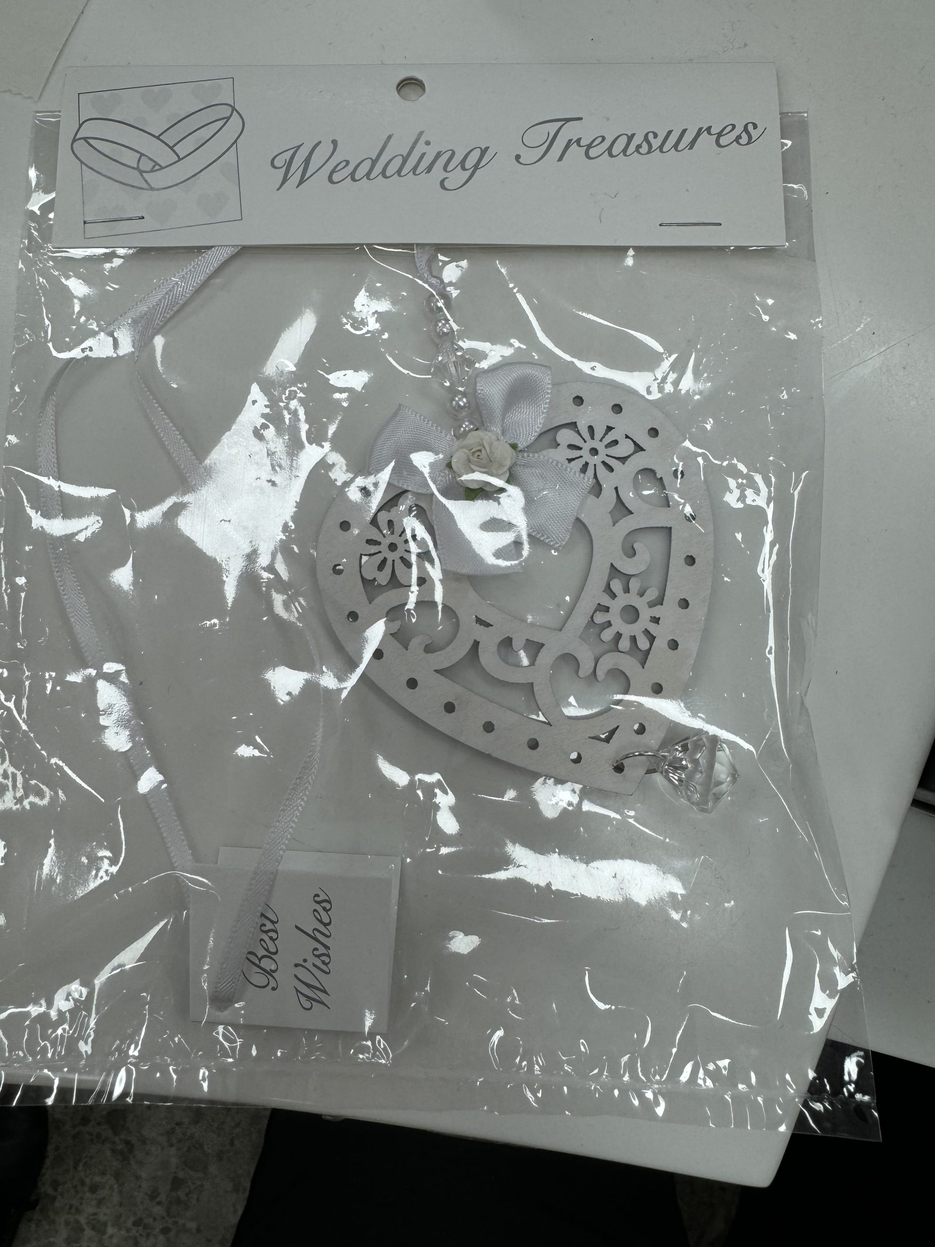 Bridal Heart with hanging Heart