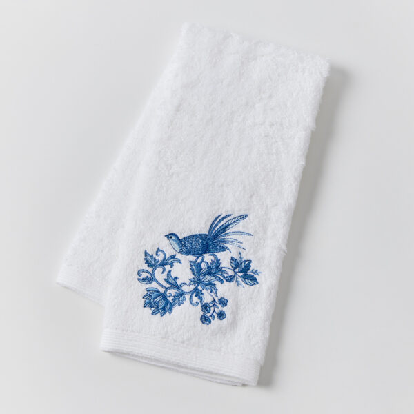 Chinoiserie Hand Towel & Blue Wren Scented Soap Gift Set - Image 2
