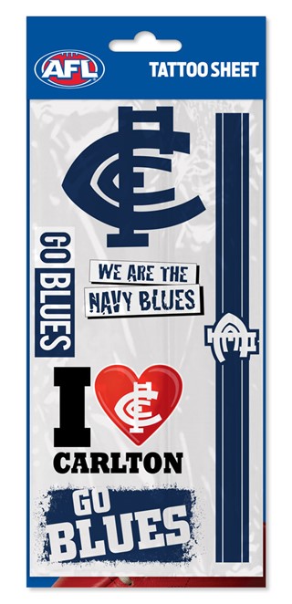 Carlton Blues Tattoo Sheet
