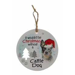 Cattle Dog Xmas Plaque
