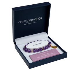 Gold TOL Bracelet - Amethyst 10mm bead