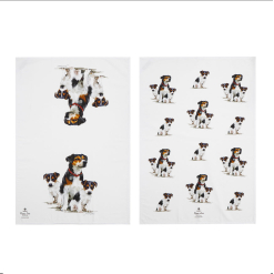 Puppy Love Jack Russell 2pk Kitchen Towel