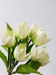 Artificial Tulip Bunch White 24cm