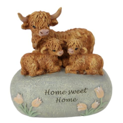 Highland Cow on Inspirational Rock B 11cm