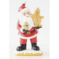 Santa With Gingerbread Statue