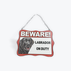 Beware Black Labrador Sign