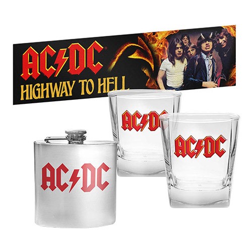 ACDC S/2 Glass With Flask and Bar Mat
