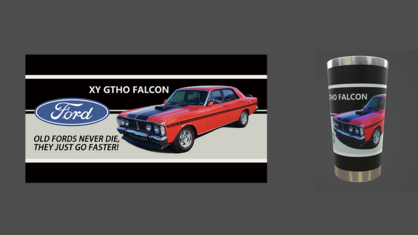 XY GTHO Falcon Red Stainless Steel Tumbler 20 Oz