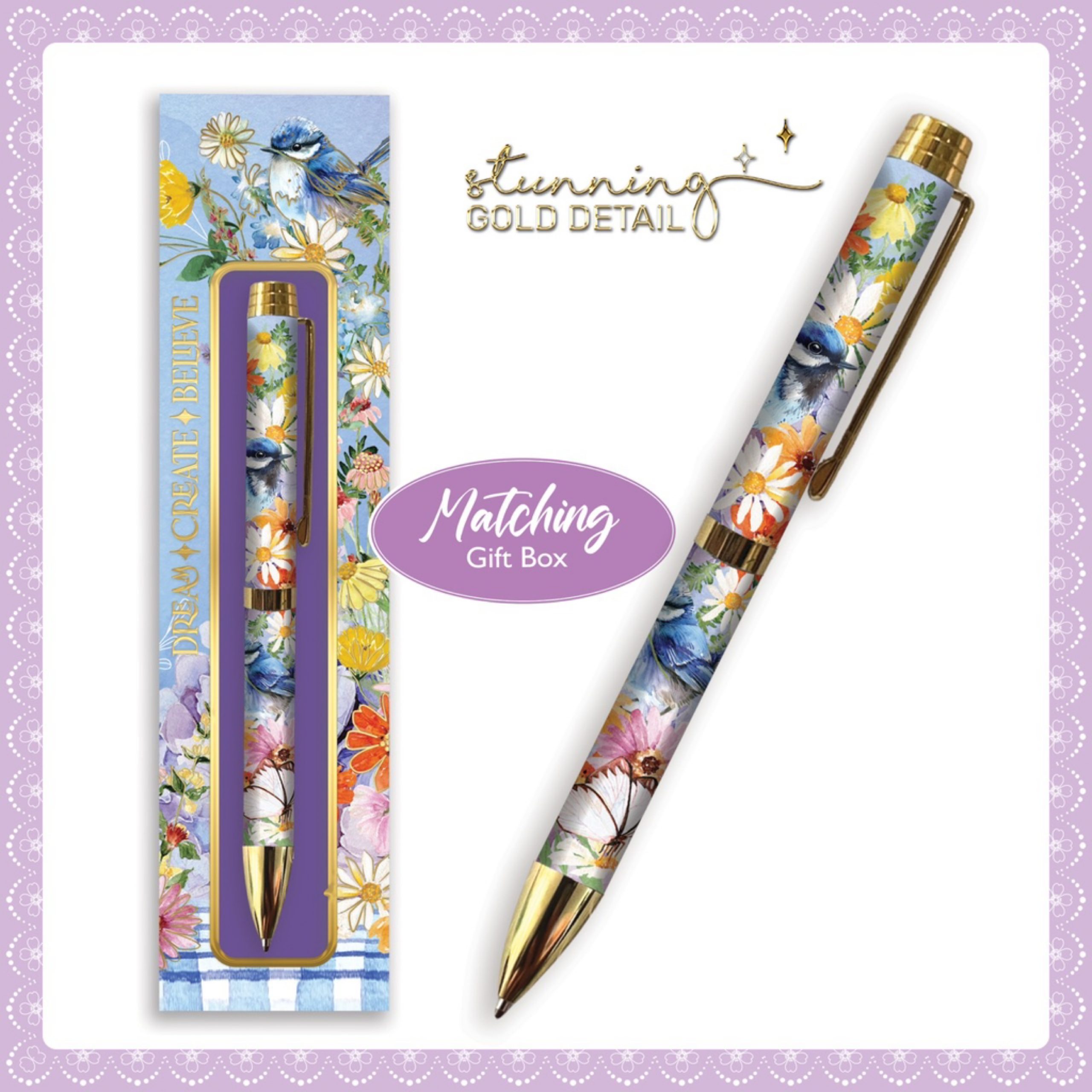 Teatime Wrens Gift Pen