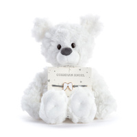 DEMDACO Baby - 20.3cm/8" Guardian Angel White Bear
