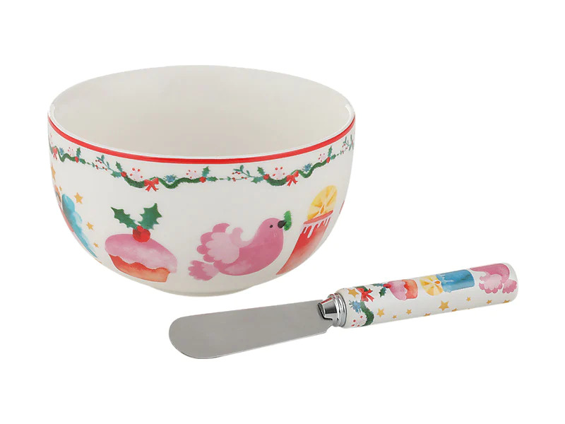 Christmasville Dip And Spreader Set Gift Boxed