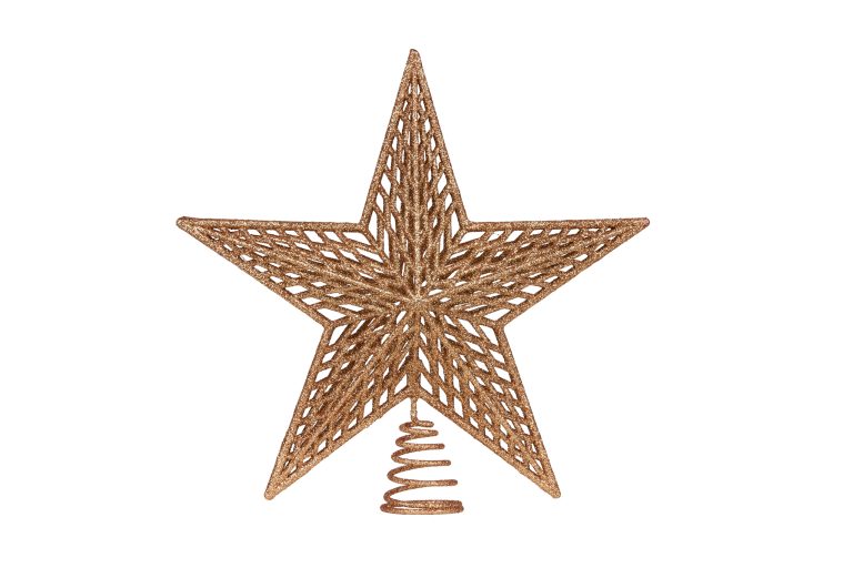 Christmas Tree Topper- Gold Star, 29cmH