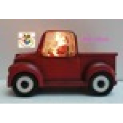 Pickup Truck Snow Globe With Santa