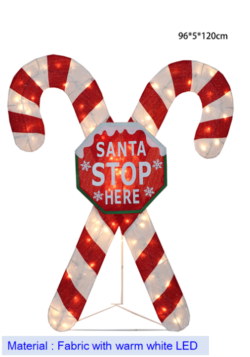 Candy Cane Santa Stop Here