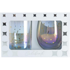 Wedding I Do as I'm Told Scotch and Stemless Glass Set