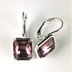 Hanging Earings Purple Stone