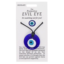 The Protective Evil Eye Blue Round Necklace 3.0CM