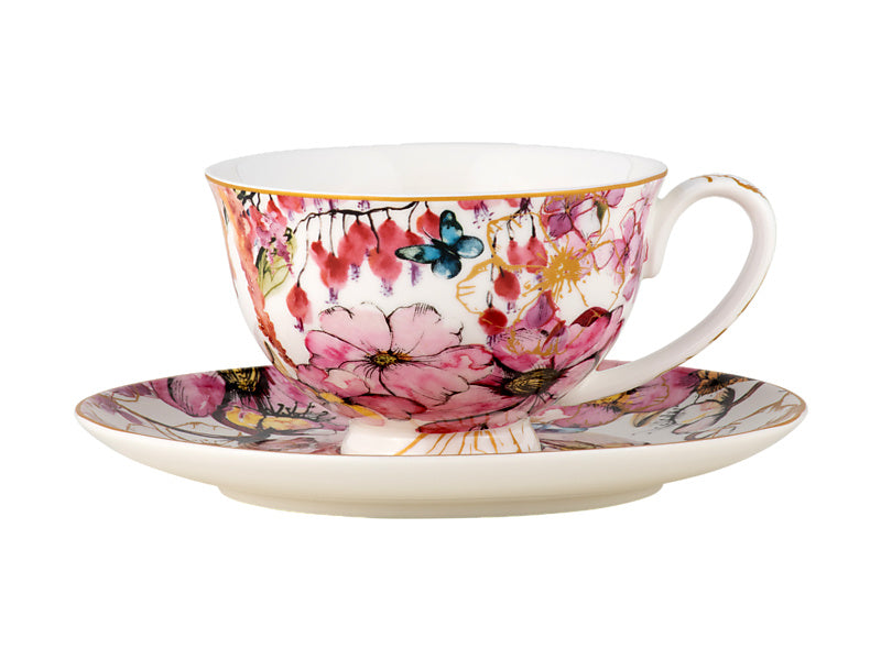 Estelle Michaelides Enchantment Footed Cup & Saucer Gift Boxed