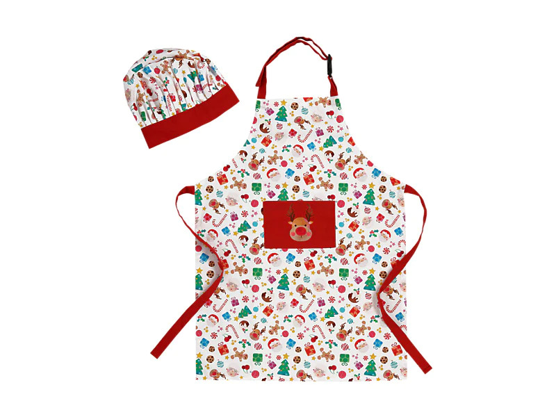Kasey Rainbow Sparkly Season Children's Apron & Chef Hat Set