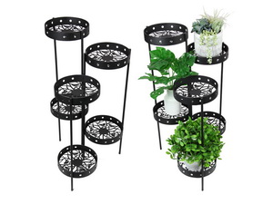 6 Tier Metal Pot Holder with Bird Design