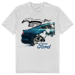 Ford Mustang Mens White Tee