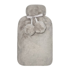 Holly Faux Fur Hotwater Bottle 37x22cm Dove