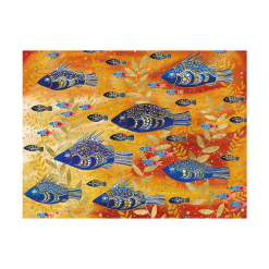 Melanie Hava Jugaig-Bana-Wabu Tea Towel 50x70cm River Life