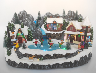 Animated Christmas LED Village