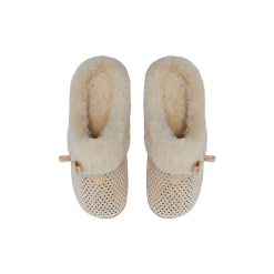 SnuggUps Women's Slide Caramel Metallic