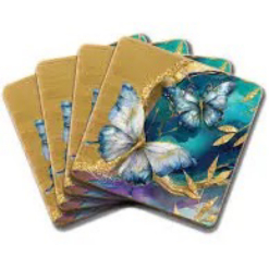 Bamboo Coasters Tranquil Butterflies
