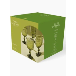 Caterina Wine Glass 4pc Green Gift Boxed
