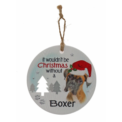Boxer Xmas Plaque