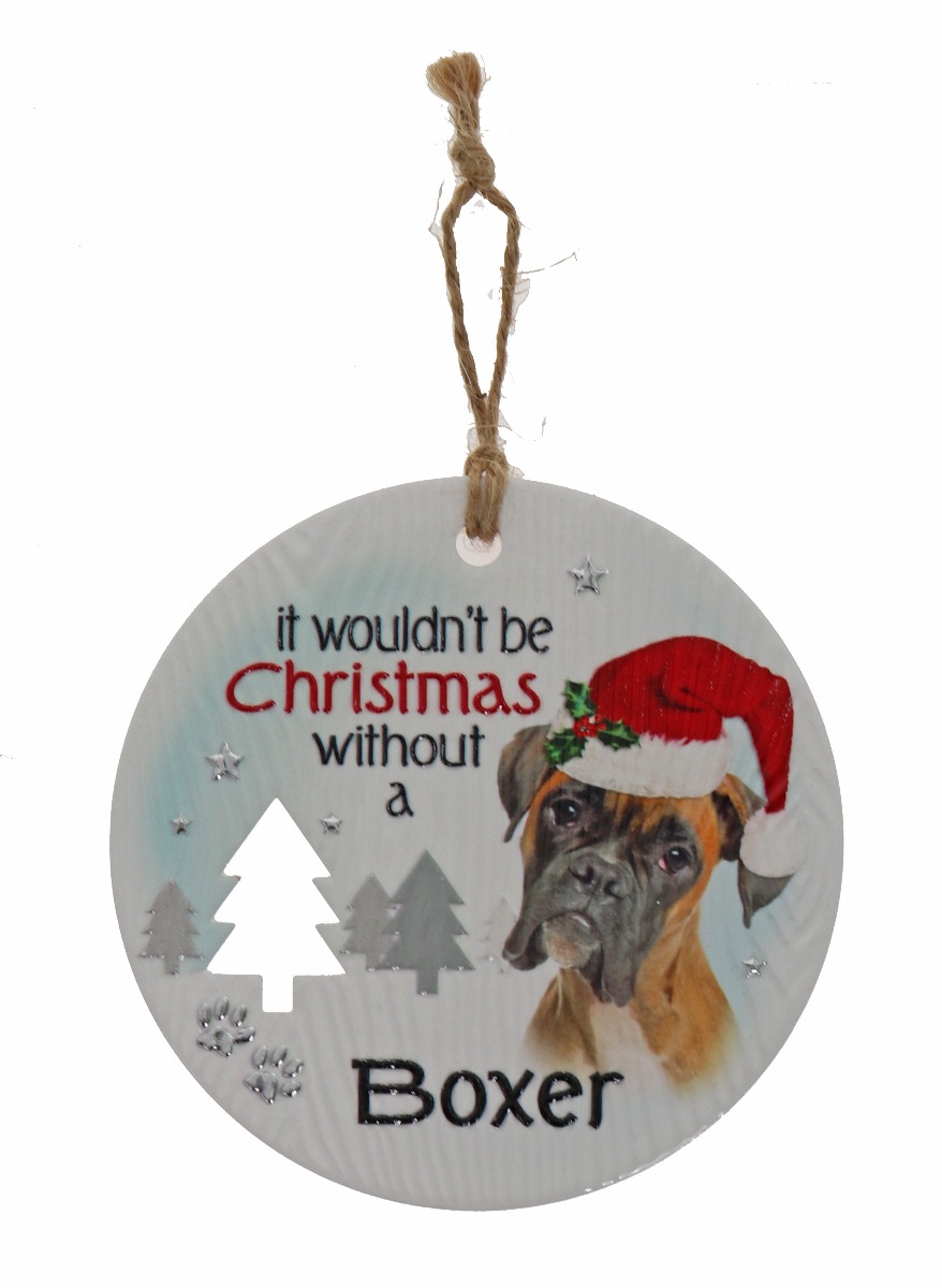 Boxer Xmas Plaque