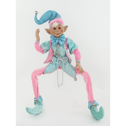 Xmas Elf Monet Blue and Pink 70cm
