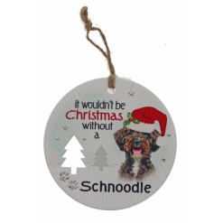 Schnoodle Xmas Plaque