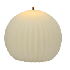 Let's Get Lit Linea LED Round Wax Candle Soy Gift Boxed