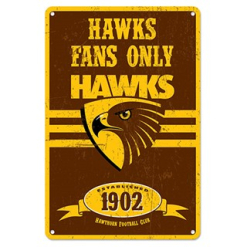 Hawthorn Retro Metal Sign