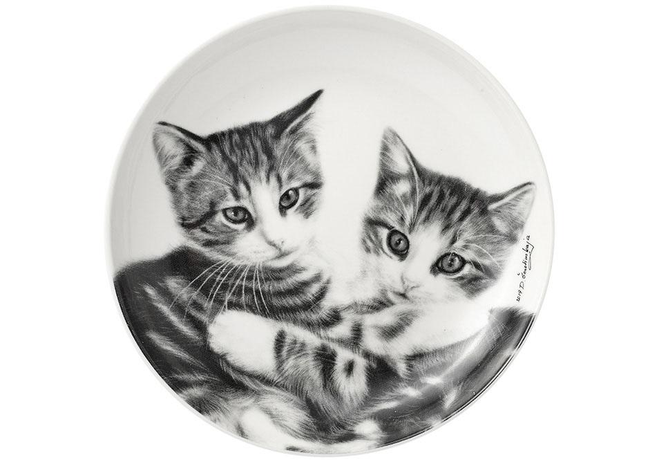 Feline Friends Cuddling Kittens Trinket Dish