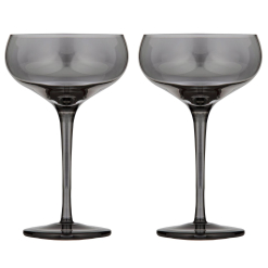 Verity Smoke 2pk Coupe Glass