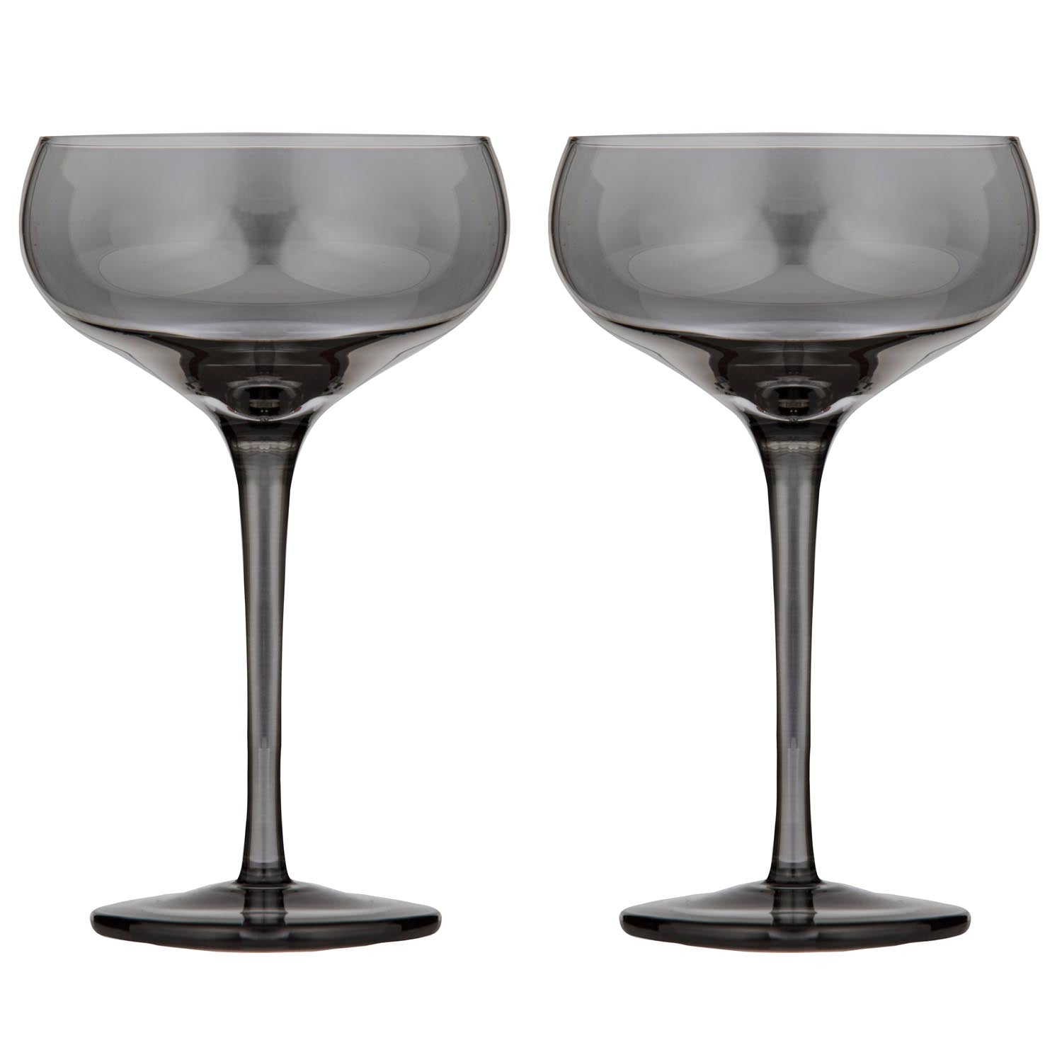 Verity Smoke 2pk Coupe Glass