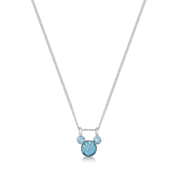 ECC Mickey March Birthstone Necklace