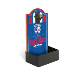 Western Bulldogs AFL Wall Bottle Opener Sign with Catcher
