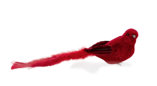 Red Velvet Clip Bird