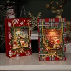 Tartan Christmas Gift Box Led Handbag